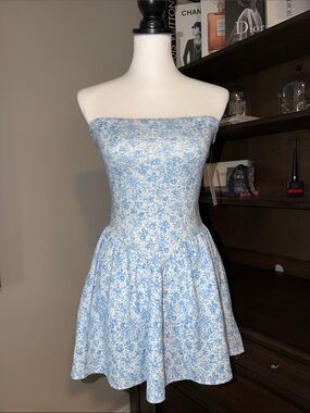 RESA Sky Blue Strapless Summer Dress